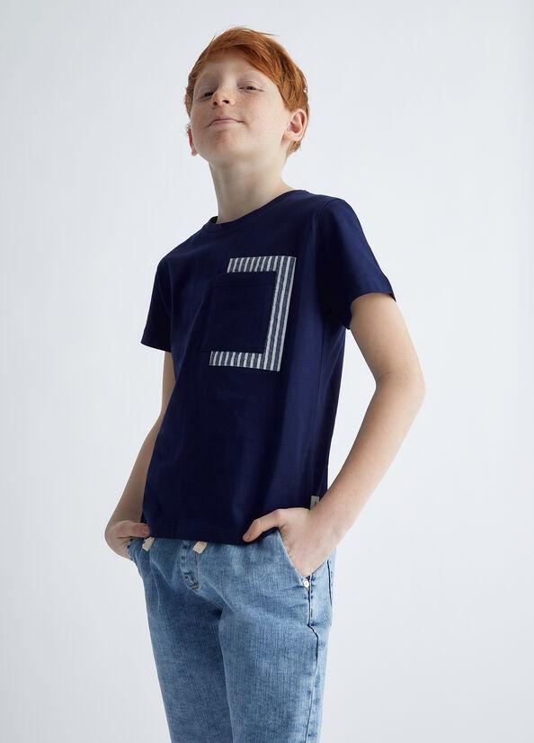 T-SHIRT M/C REGULAR C/TASCHINO 