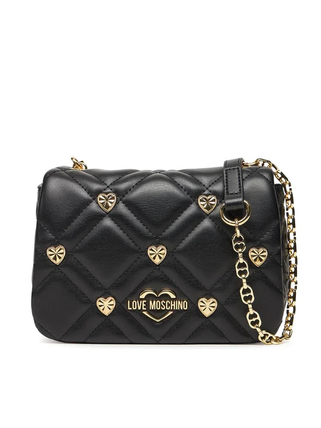 BORSA PU QUILTED GRS NERO +STUDS 