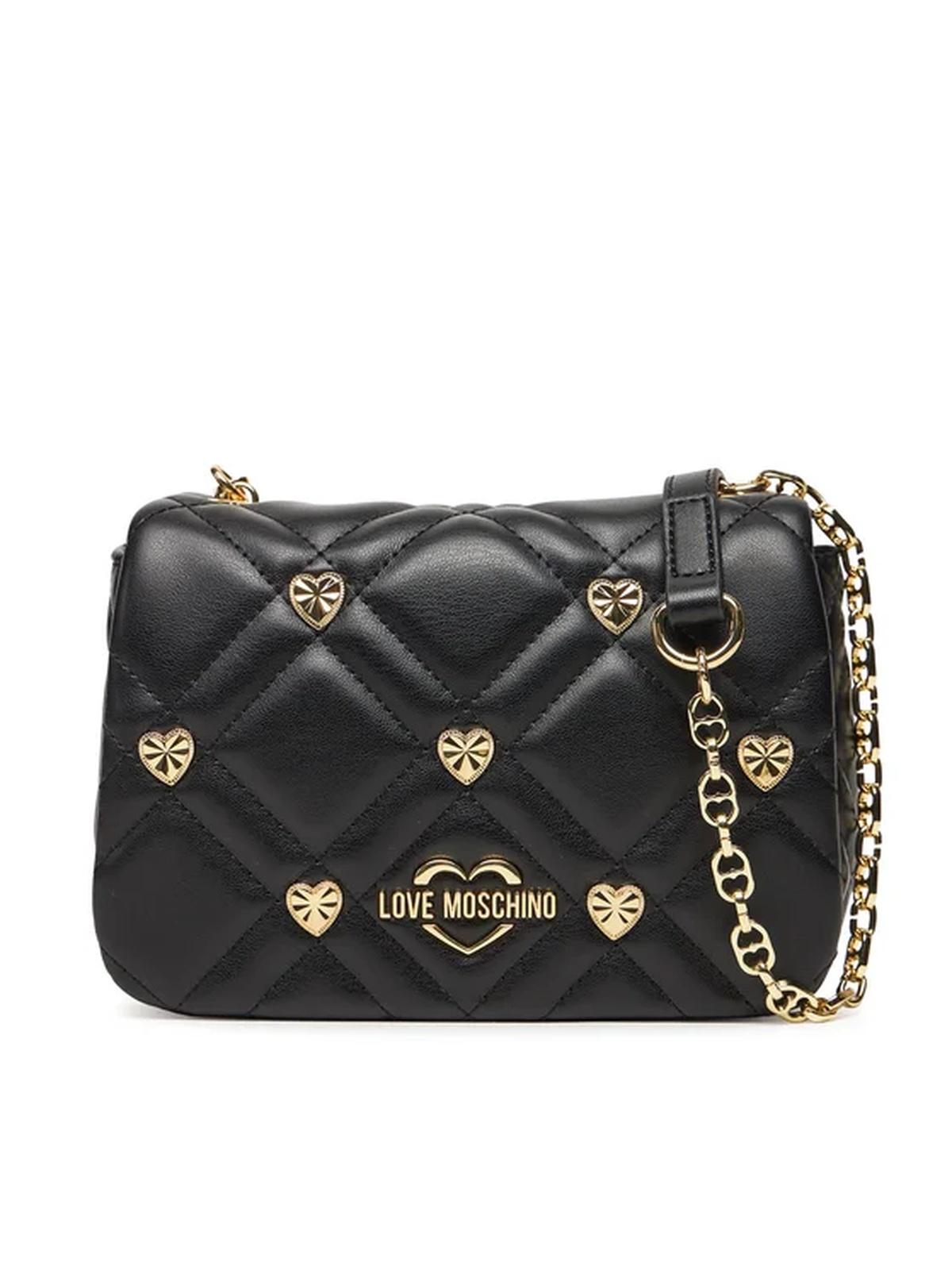 BORSA PU QUILTED GRS NERO +STUDS 