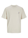 JACK AND JONES JJCHARGE PRINTED TEE SS CREW NECK LN