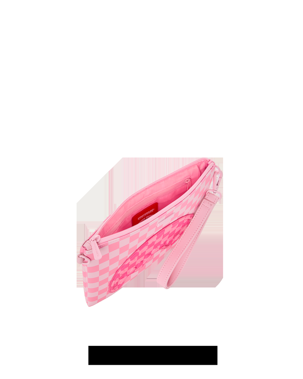 PINK SHARKS IN PARIS PATCH<BR/>CROSSOVER CLUTCH 