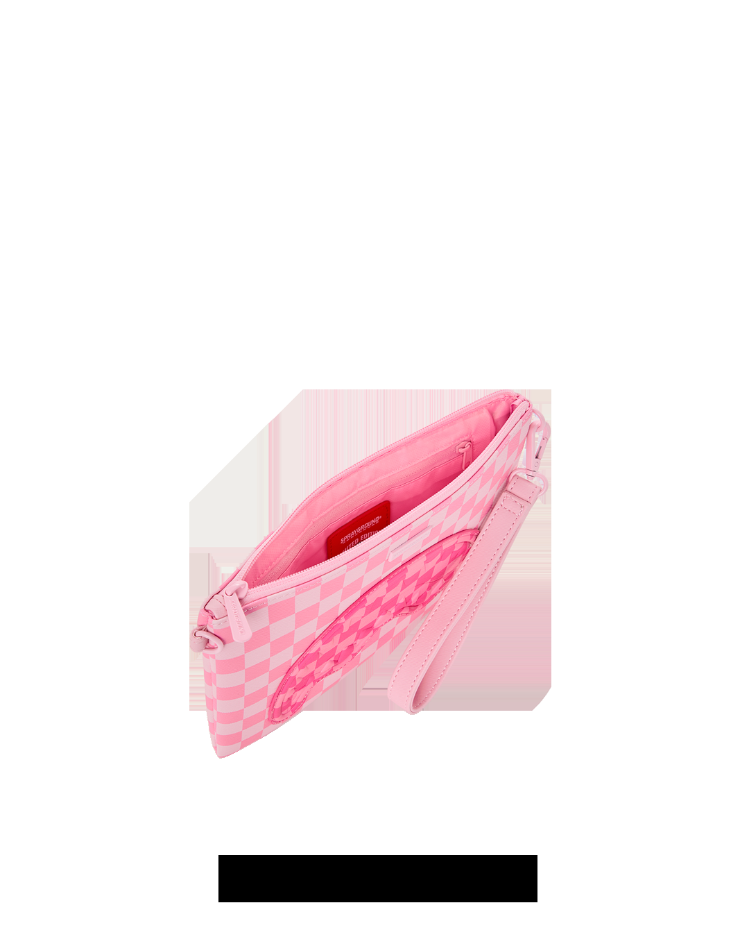PINK SHARKS IN PARIS PATCH<BR/>CROSSOVER CLUTCH 