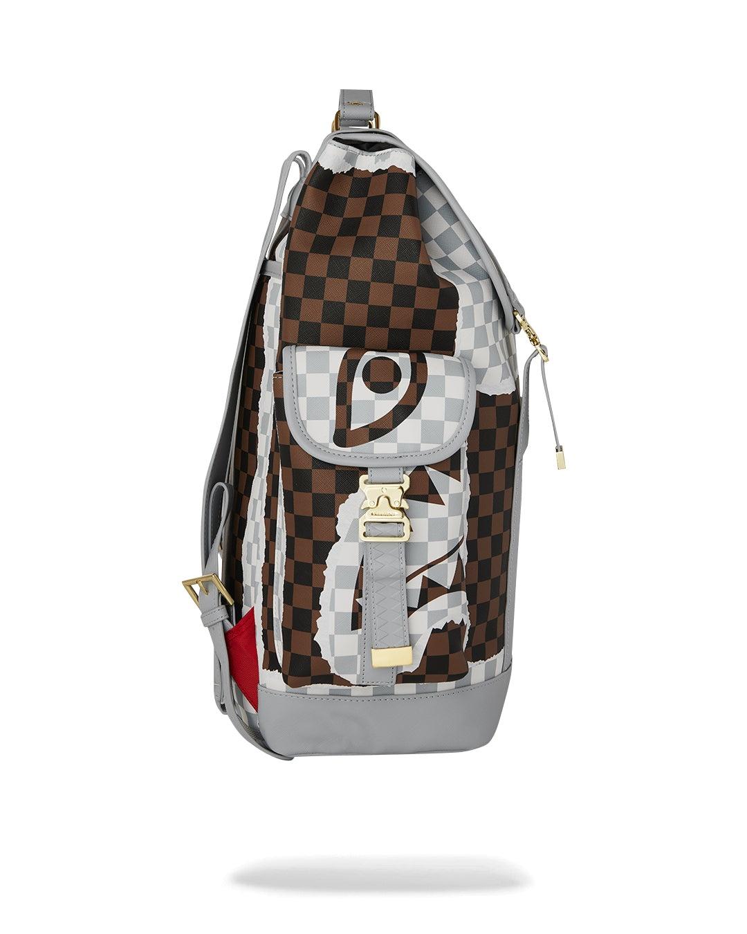 CREAM BROWN TEAR CHECK MONTECARLO 910B8292NSZ/CHECK SPRAYGROUND