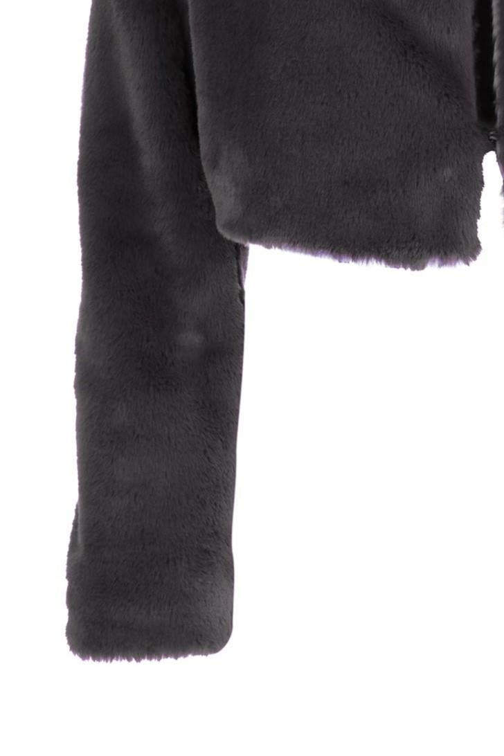 CROP FUR PURPLE 