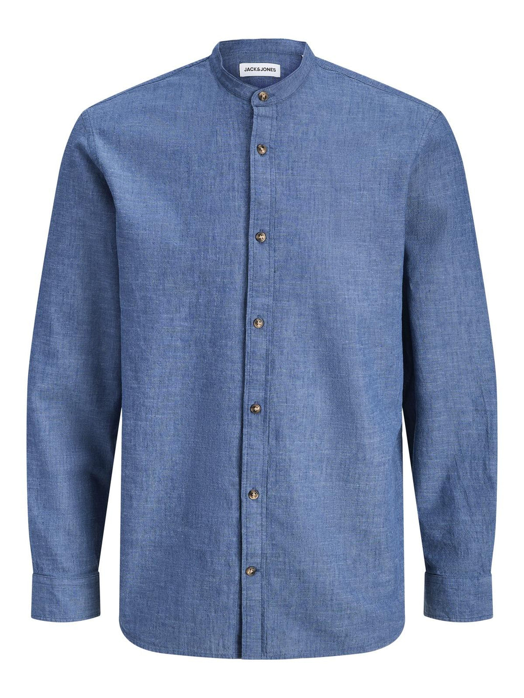 JJESUMMER LINEN BLEND BAND SHIRT L/S SN 