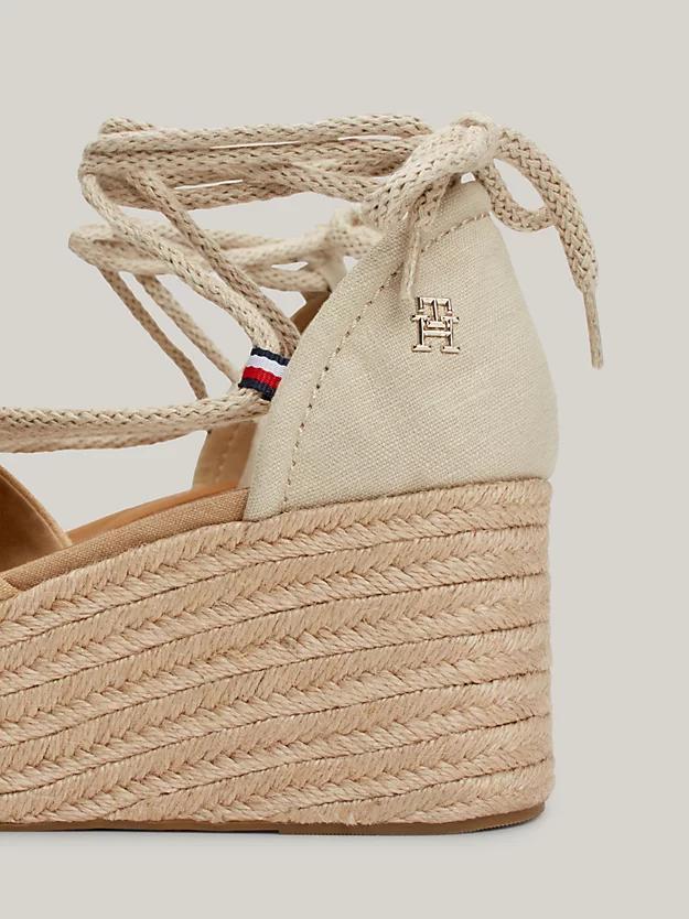CLOSED TOE LINEN FLA 