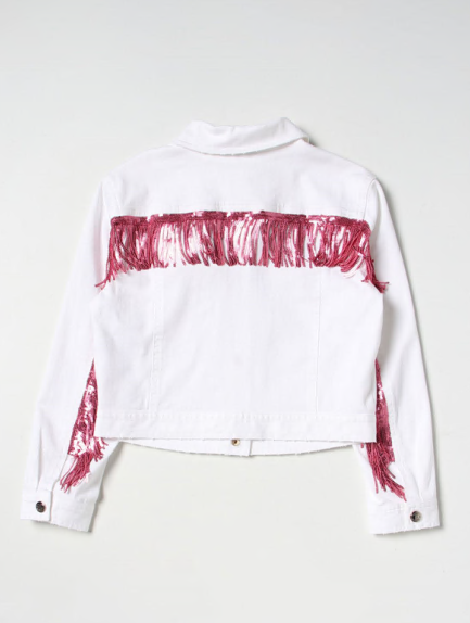 GIUBBINO IN BULL COLOR CON FRANGE PAILLETTES 231GJ2123/00366 TWINSET