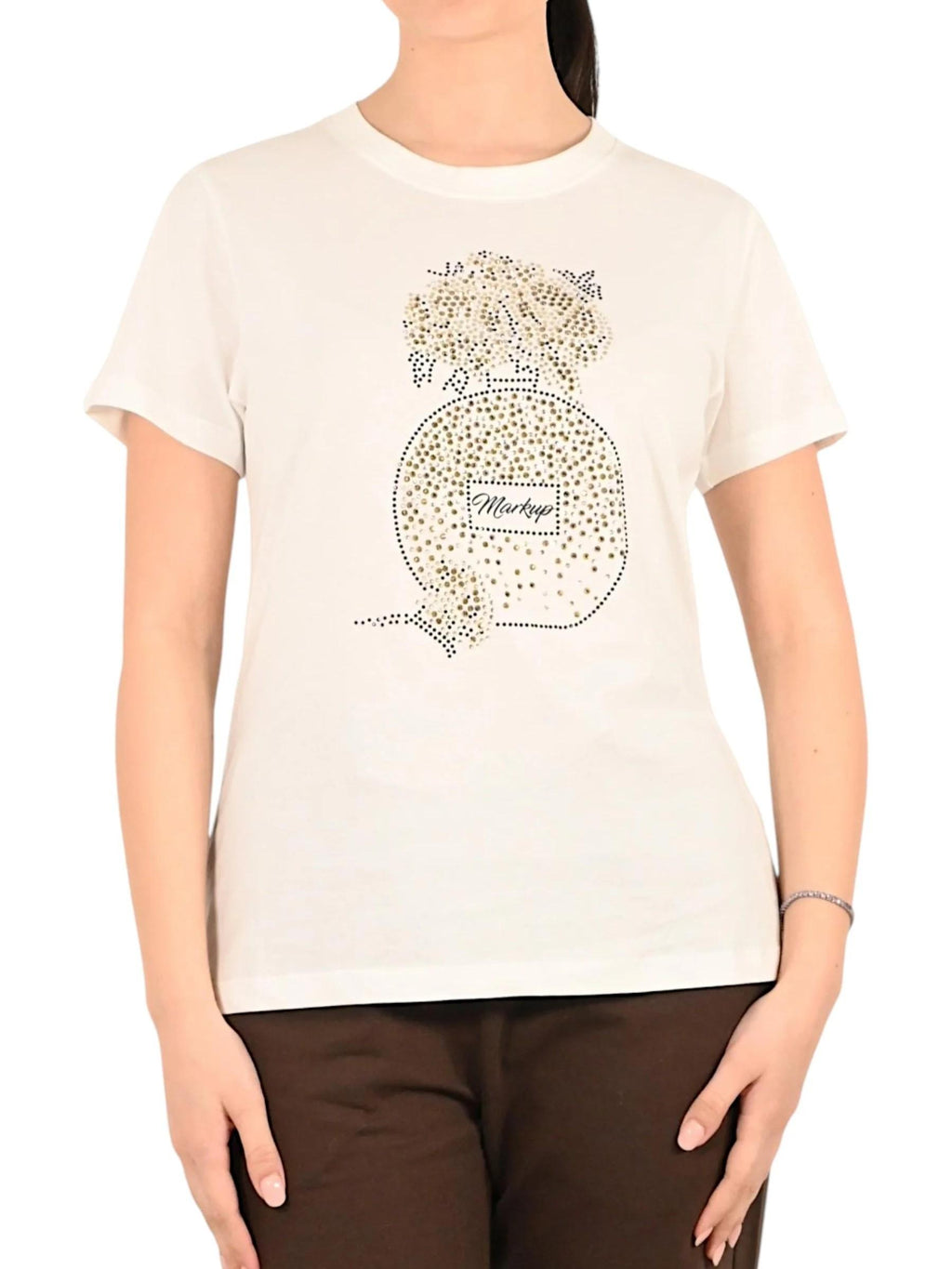 T-SHIRT G/C CON STRASS 