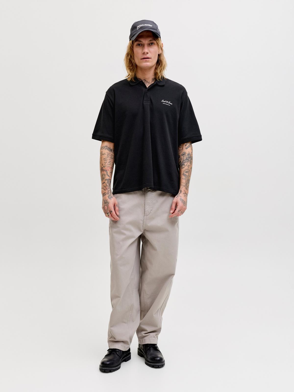 JJEARCHIVE GRAPHIC POLO SS LN 