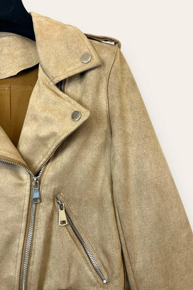 Giacca chiodo in dainetto YY-10704/Cammello LOVEme