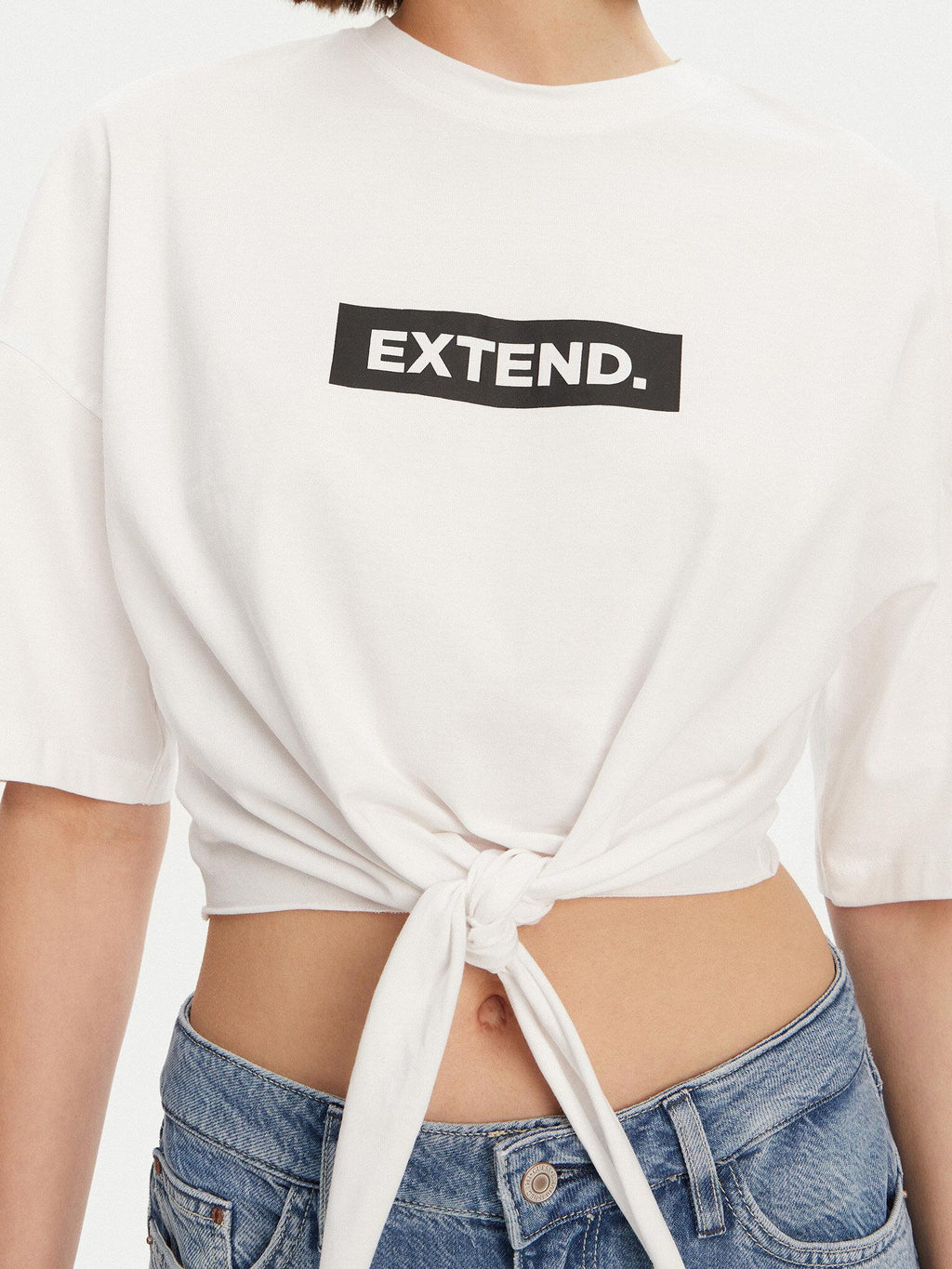 ONLSERENA LIFE S/S O-NECK KNOT TOP XTJRS 