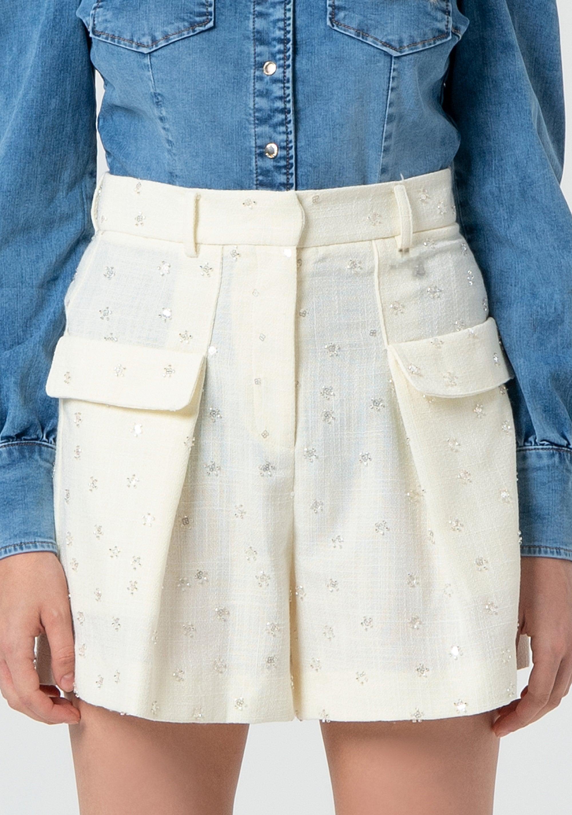 BERMUDA SHORTS PANT CREAM FR25SV6012W763R9/108 FRACOMINA