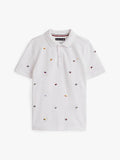 ALL OVER FLAG EMB POLO SS 