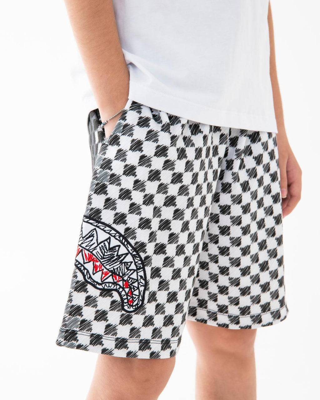 CHECKERED SKETCH SHORTS 