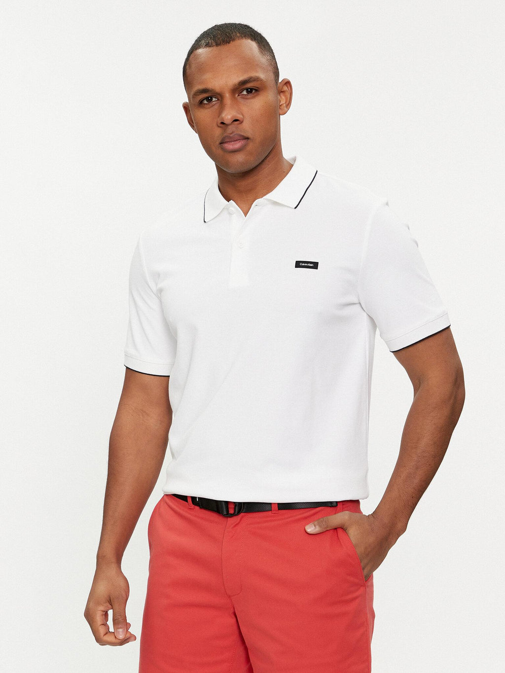 STRETCH PIQUE TIPPIN K10K112751/YAF CALVIN KLEIN