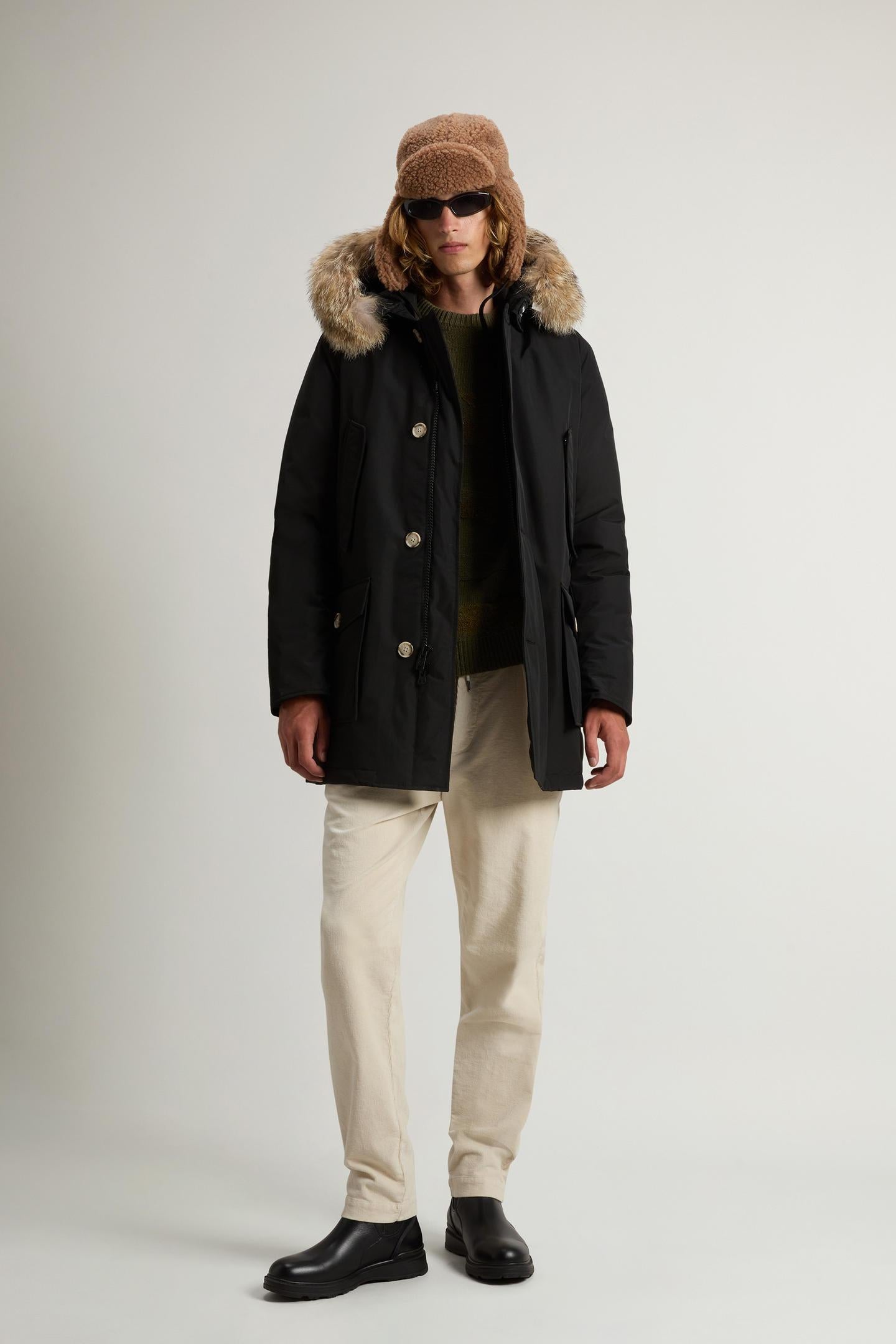 ARCTIC DETACHABLE FUR PARKA CFWOOU0482MHUT0001/BLK WOOLRICH