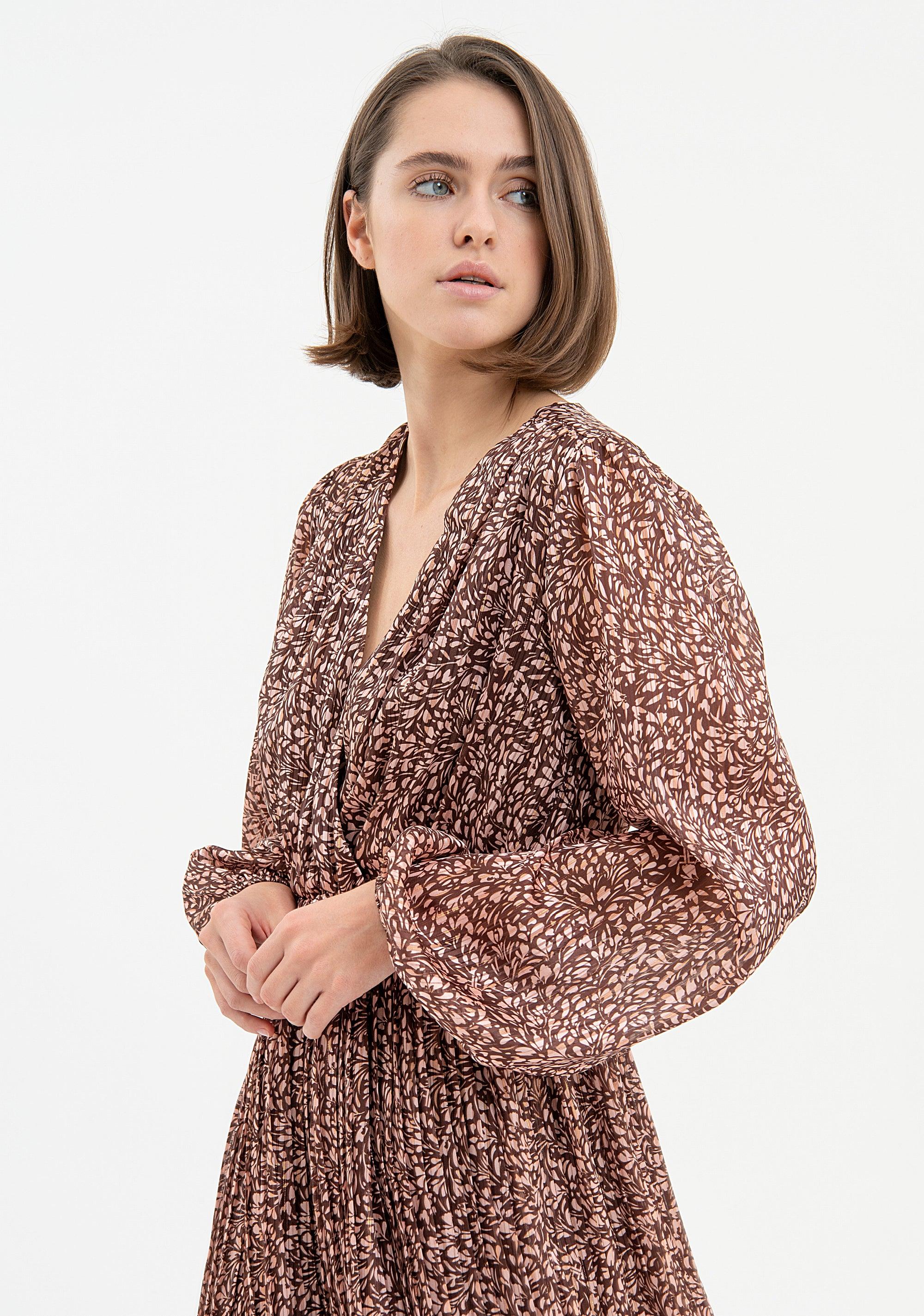 SHORT DRESS PRINT BROWNPOWDER FR23WD1012W652R8/R66 FRACOMINA