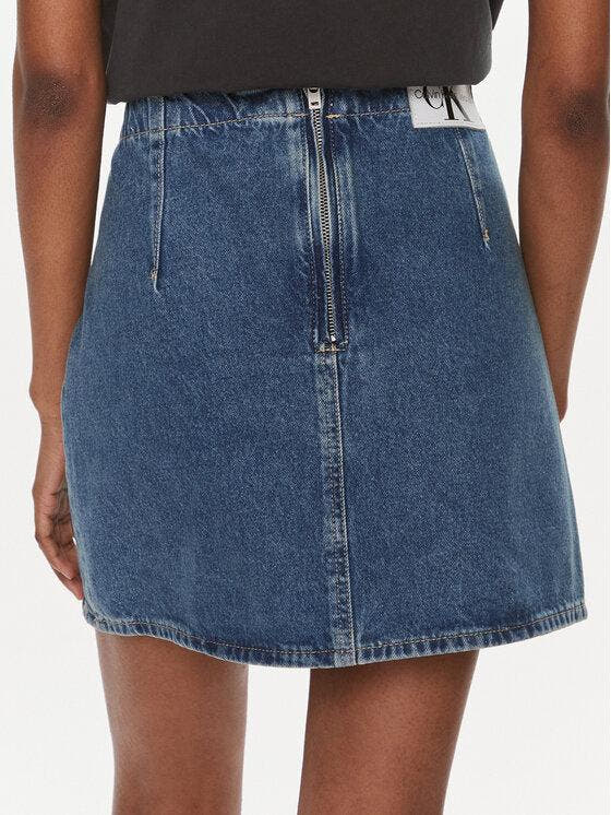 DARTED DENIM SKIRT 
