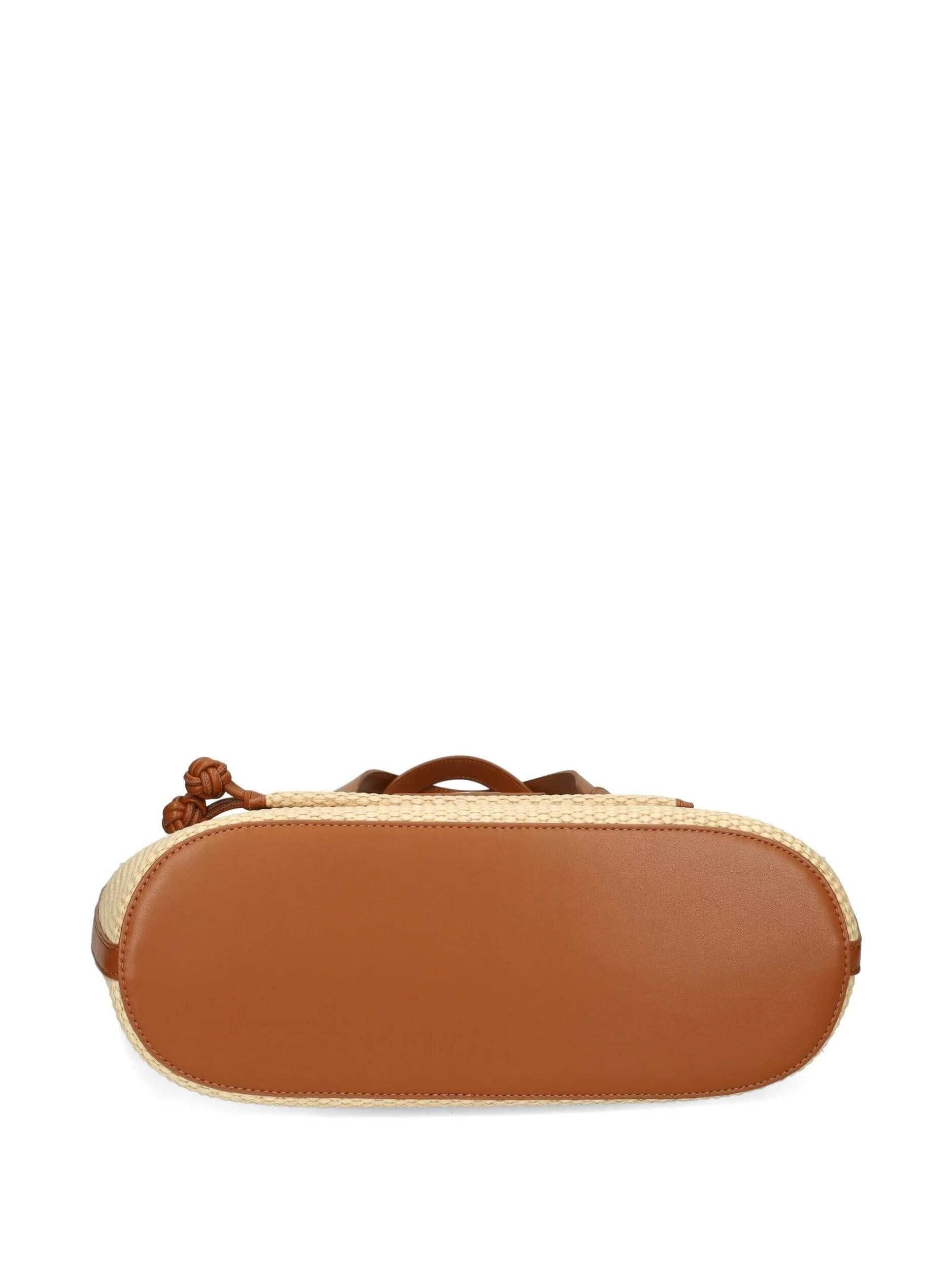 BORSA STRAW+PU CUOIO 