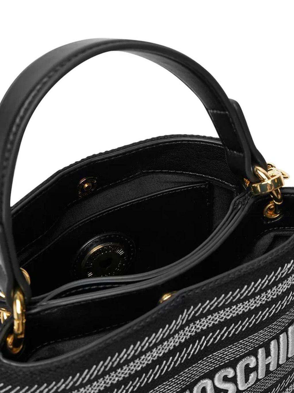 BORSA CANVAS NERO+PU NERO 