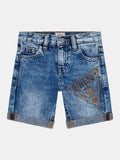 DENIM LINEN SHORTS 