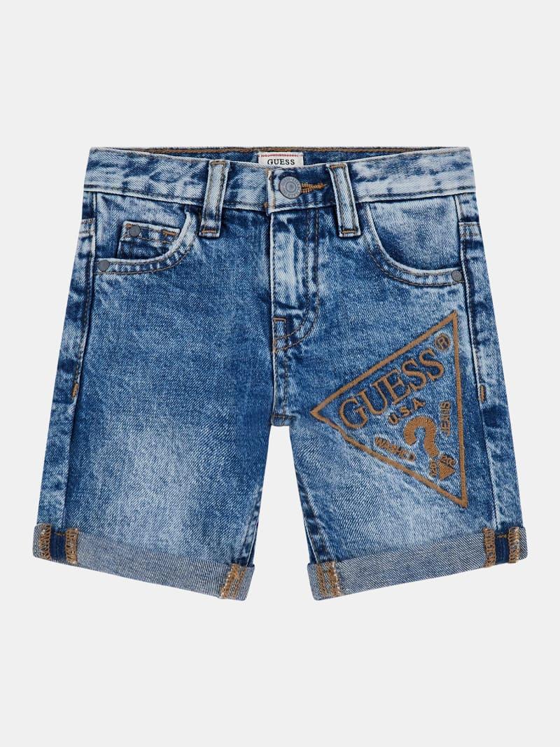 DENIM LINEN SHORTS 
