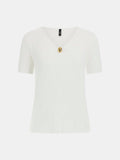 GUESS MARCIANO KATHLEEN SS RIBBED TOP SWTR