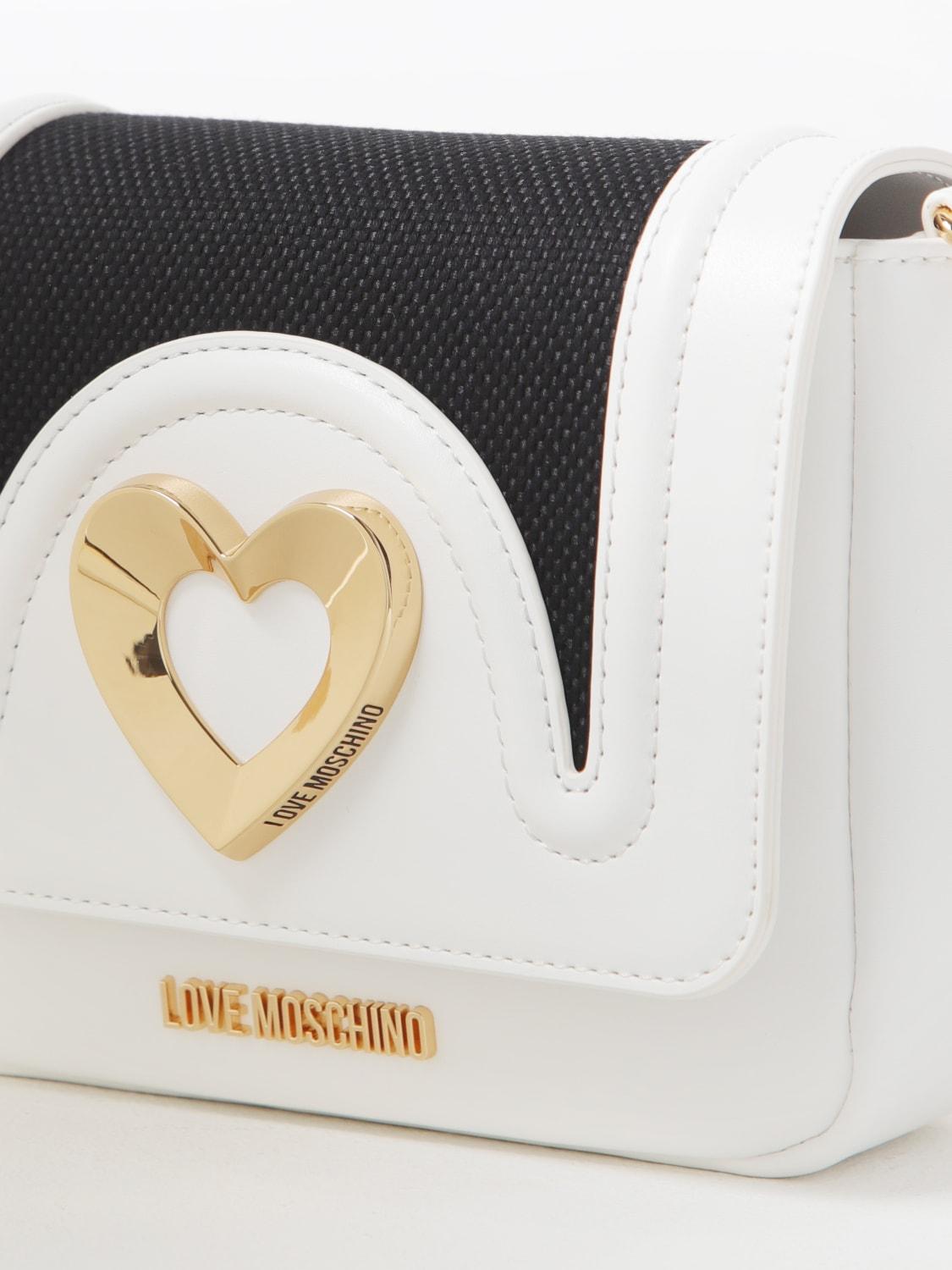 BORSA CANVAS NERO+PU BIANCO 