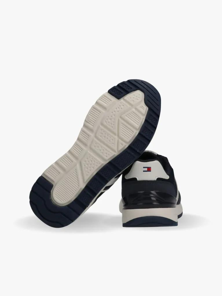SNEAKER BASSA ALLACCIATA FLAG BLU/BIANCO 