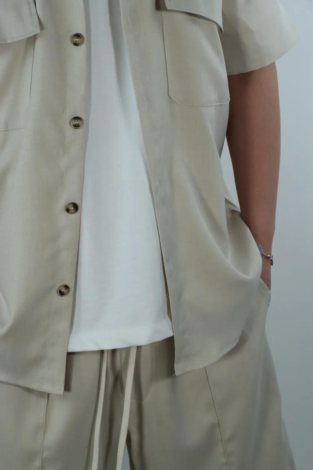 BERMUDA+CAMICIA PRIMID-975/BEIGE PRIMID