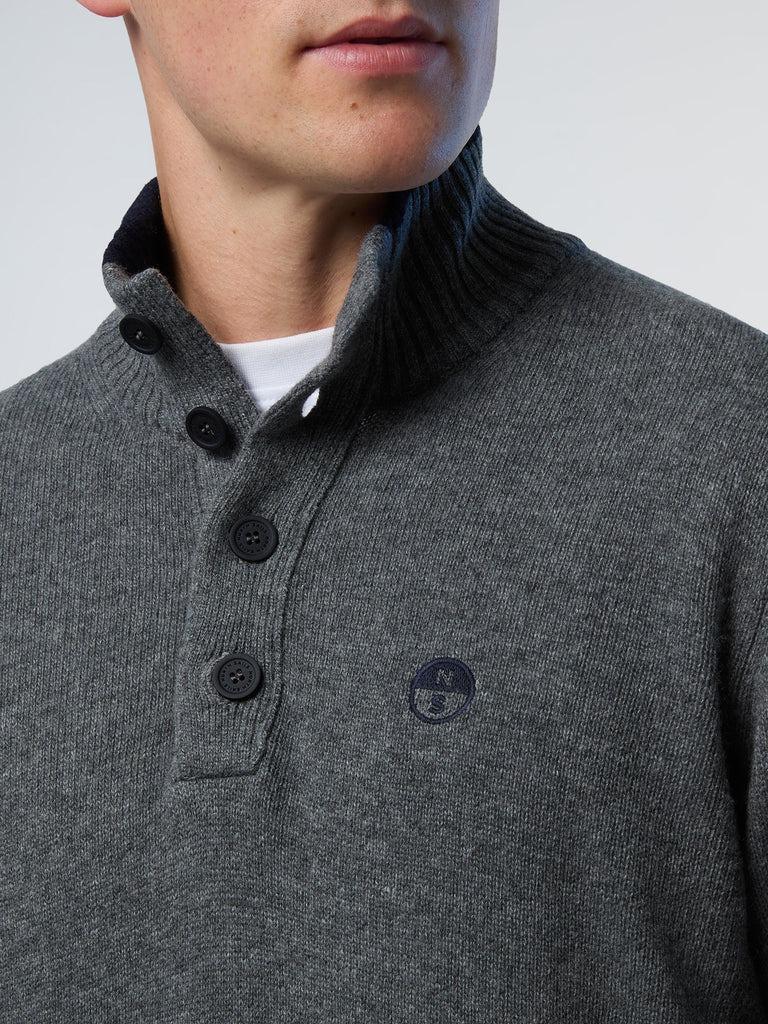HALF BUTTON 7GG KNITWEAR 