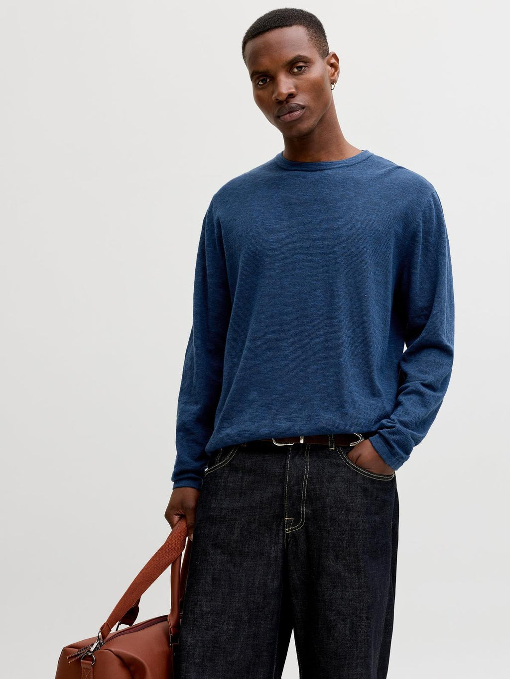 12269631/Navy Blazer Melange JACK AND JONES
