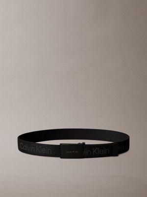 CALVIN KLEIN CALVIN LOGO CANVAS BELT