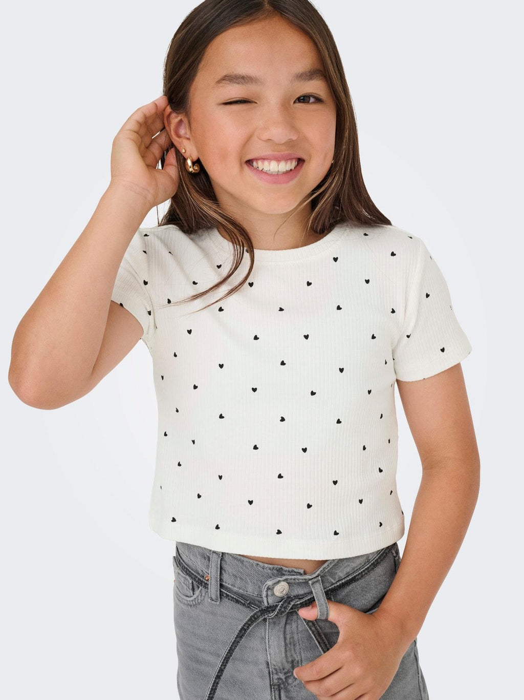 15346421/Cloud Dancer Black Hearts ONLY KIDS