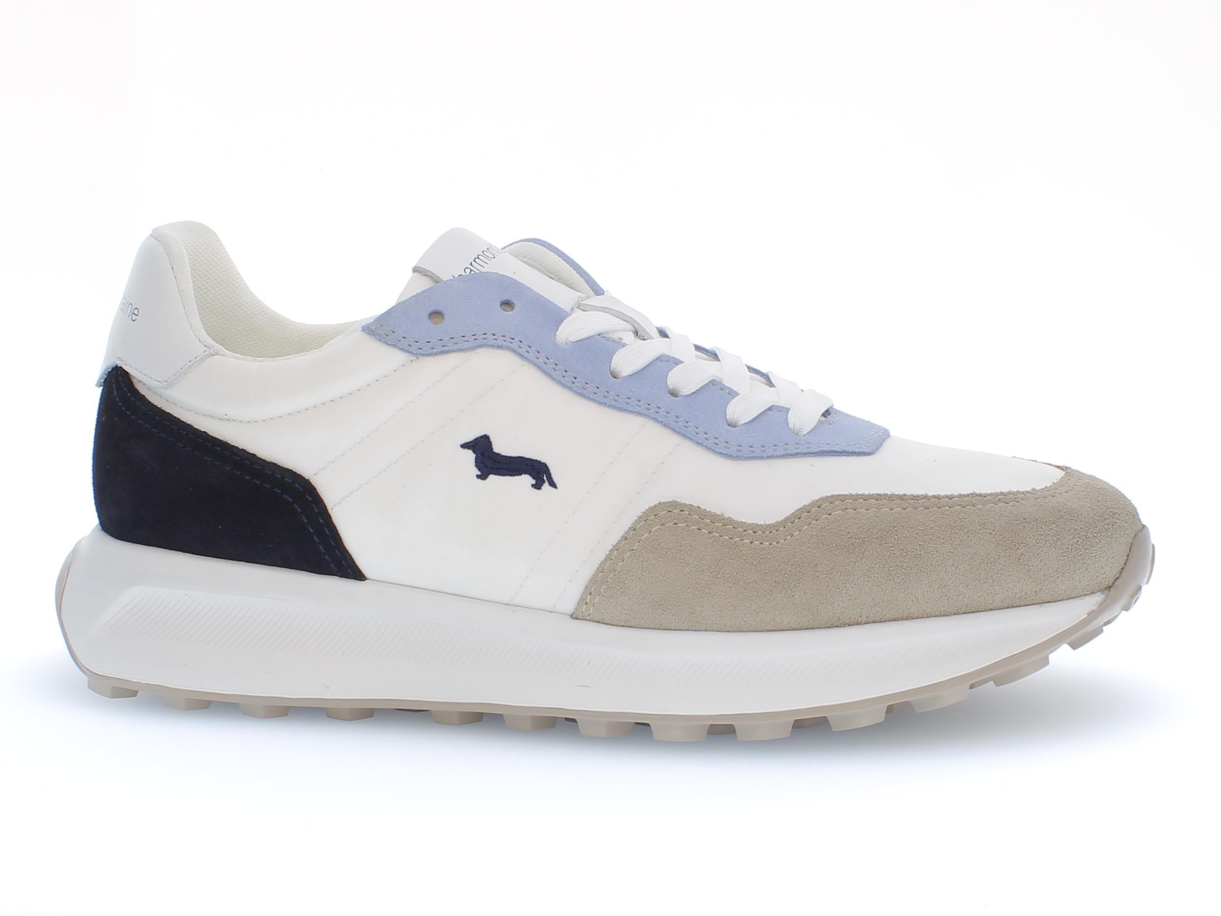 SCARPA UOMO CAMOSCIO - TEX NYLON EFM251.070.6130/BEIGE-BIANCO HARMONT & BLAINE