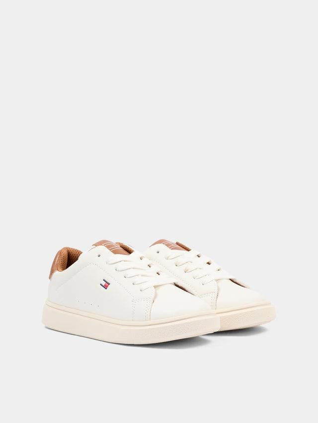 SNEAKER BASSA ALLACCIATA BIANCO/BLU 