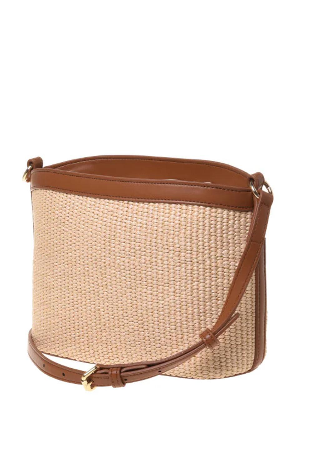 BORSA STRAW+PU CUOIO 