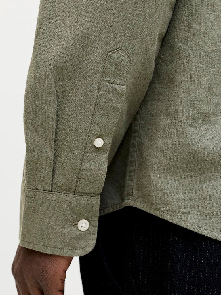 JJEBREEZE LINEN BLEND BAND SHIRT L/S SN 