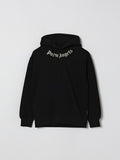 PALM ANGELS NECK LOGO BRUSHED REG HOODIE BOY