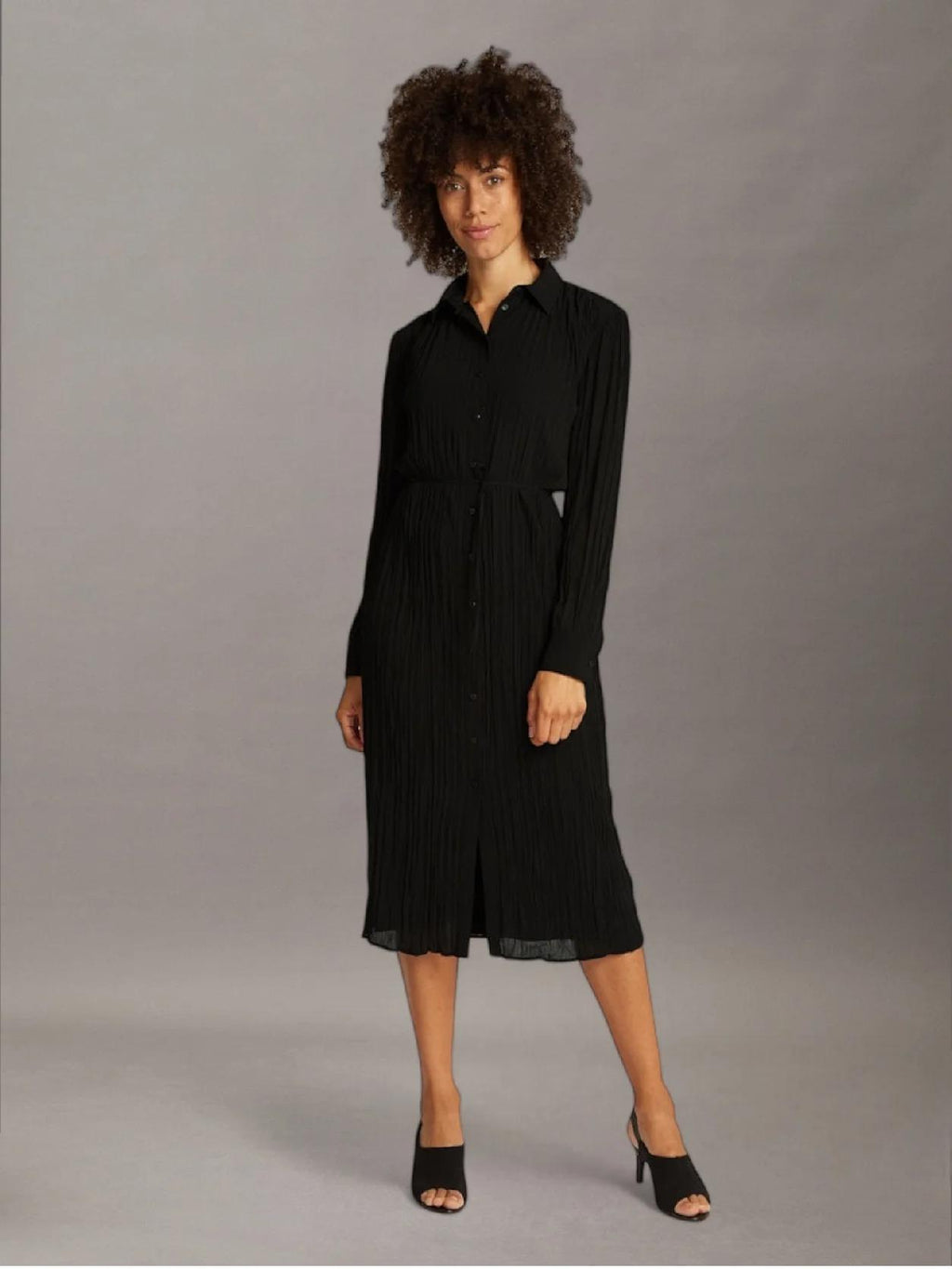 PLEATED LS MIDI SHIR K20K208088/BEH CALVIN KLEIN