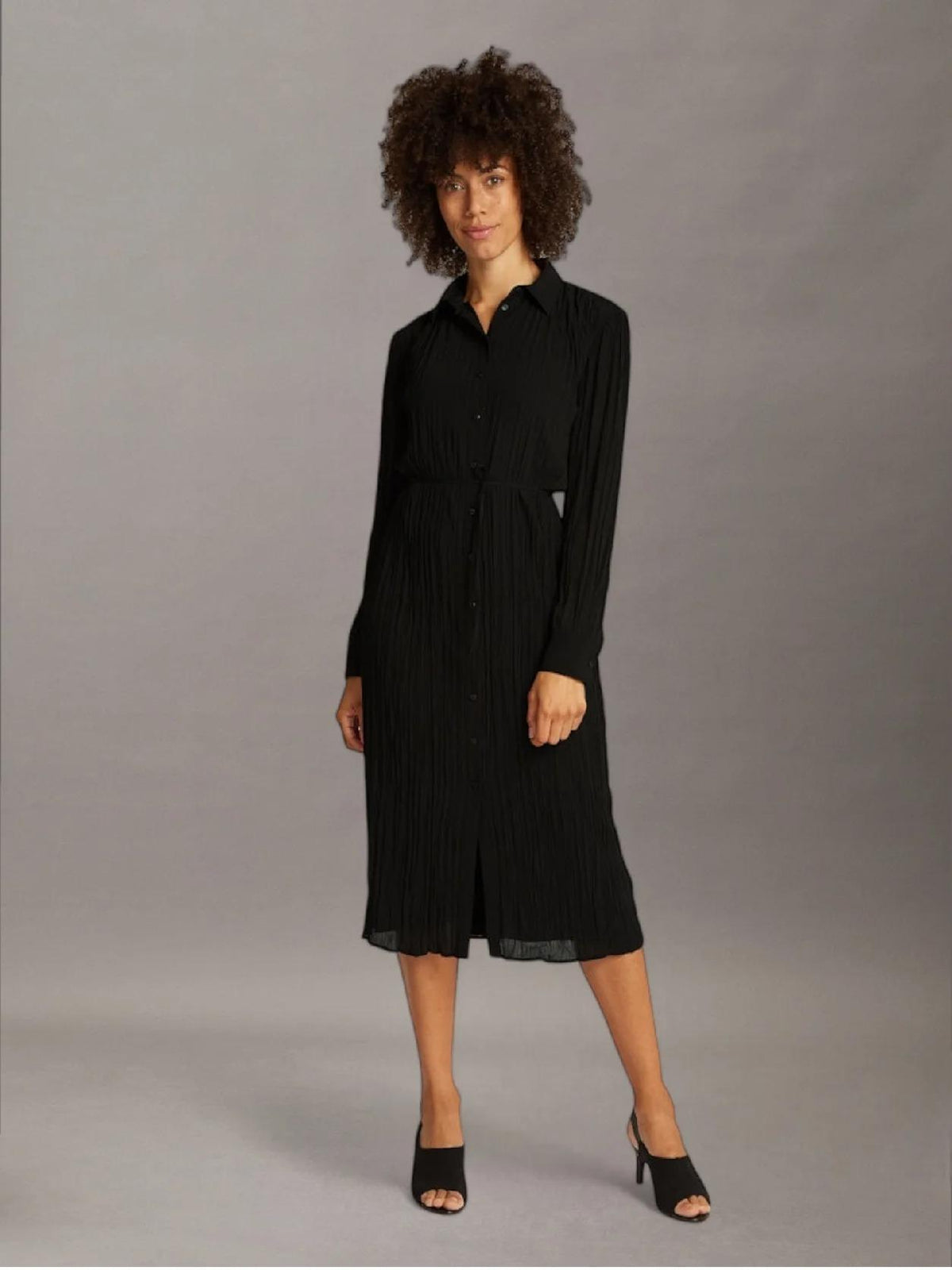 PLEATED LS MIDI SHIR K20K208088/BEH CALVIN KLEIN