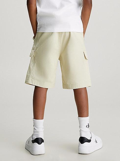 SATEEN CARGO SHORTS 