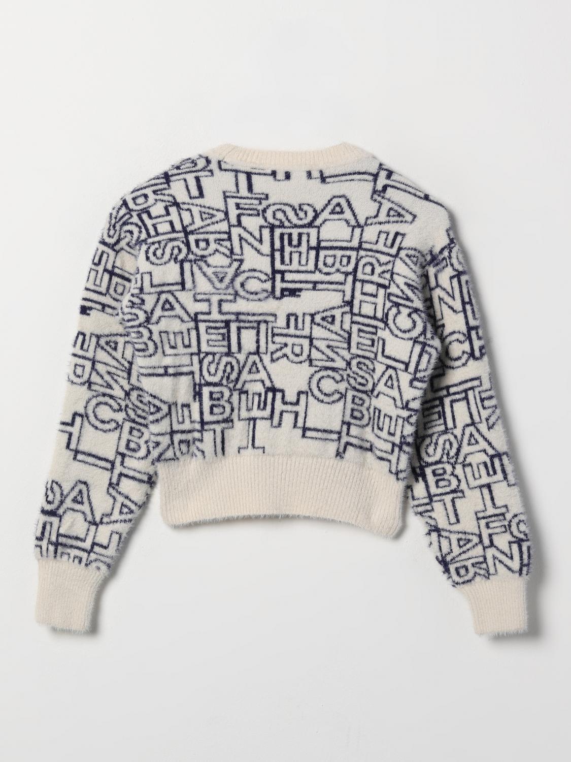 GIROCOLLO TRICOT JACQUARD LETTERING EFMA146 C FL201/D532 ELISABETTA FRANCHI La Mia Bambina