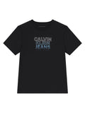 CALVIN KLEIN JEANS GRADIENT FLOCK LOGO SS T-SHIRT