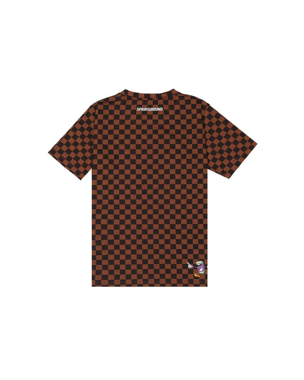 GET OUT BEAR CHECKERED REGULAR T-SHIRT 