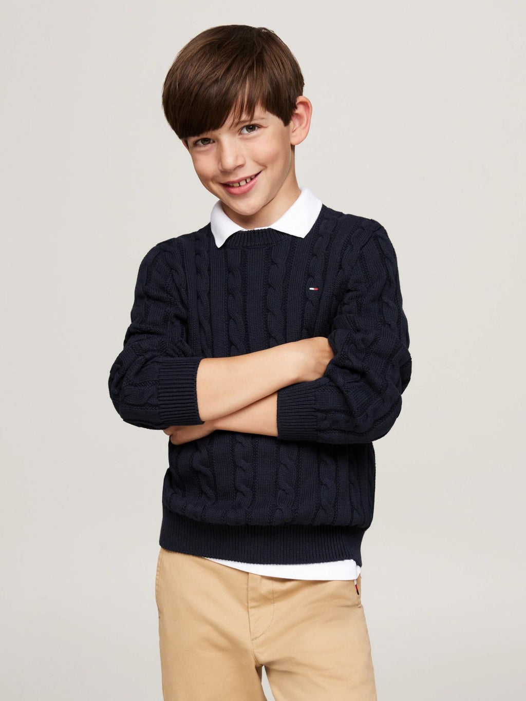 ESSENTIAL REG CABLE SWEATER 