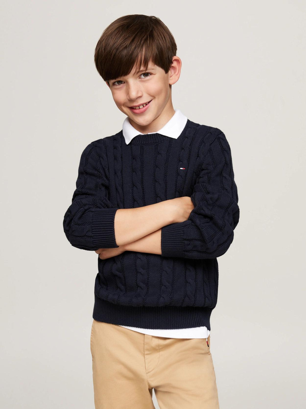 ESSENTIAL REG CABLE SWEATER 