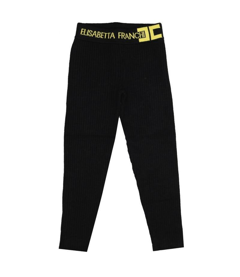 LEGGINGS VISCOSA CON LOGO JACQUARD 