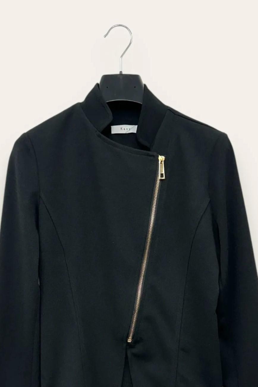 giacca chiodo in crepe AM-10666/AM-8045/NERO LOVEme
