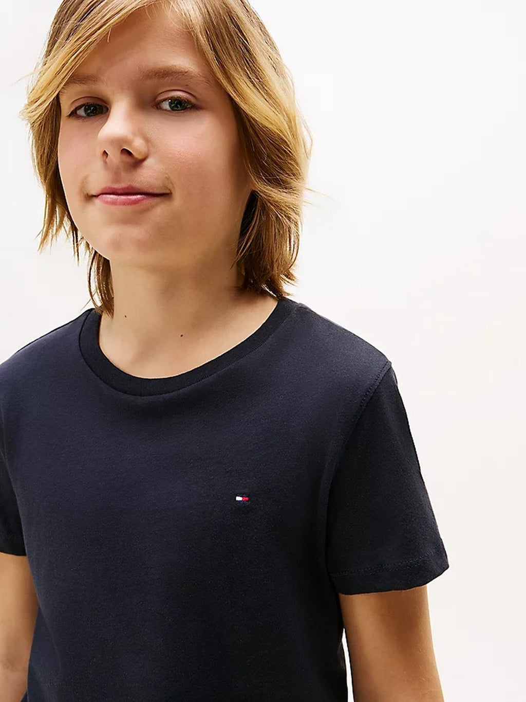 BOYS BASIC CN KNIT S/S 